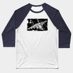 Fighter Jet Xray black Baseball T-Shirt